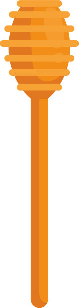 白色背景上的蜂蜜勺图片下载