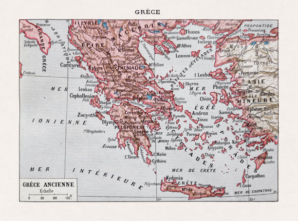 古希腊的旧地图图片下载