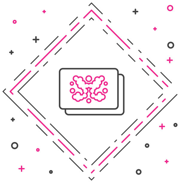 线罗夏测试图标孤立在白色图片下载