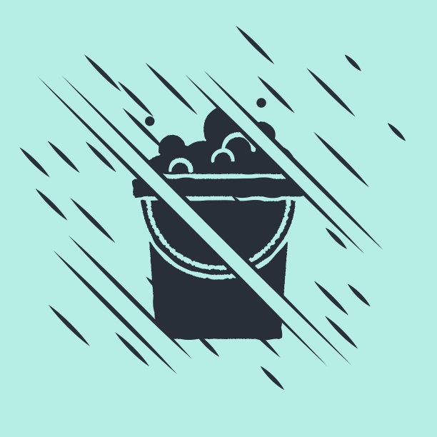 黑色桶与肥皂泡沫图标隔离在绿色图片下载