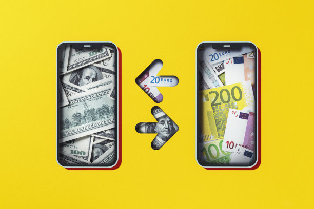 移动转账，兑换，美元和欧元图片下载