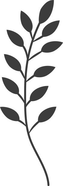 浆果叶图标剪影风格图片下载