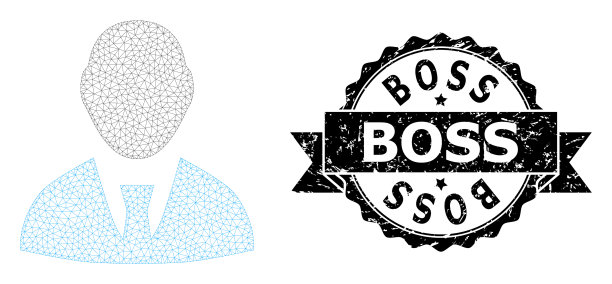 纹理老板缎带印章印章和网状胴体图片下载