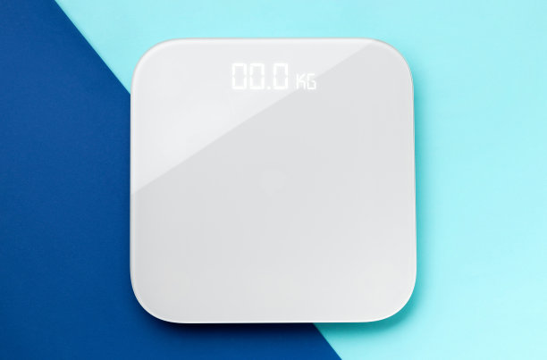 平铺顶视图缩放蓝色双背景与复制空间图片下载