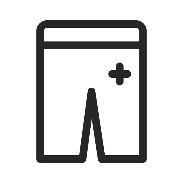 医疗短裤图标。医生和护士的制服裤。搓洗服的一部分。矢量细线线性插图。可编辑的大纲，用户界面，故事的亮点图片下载