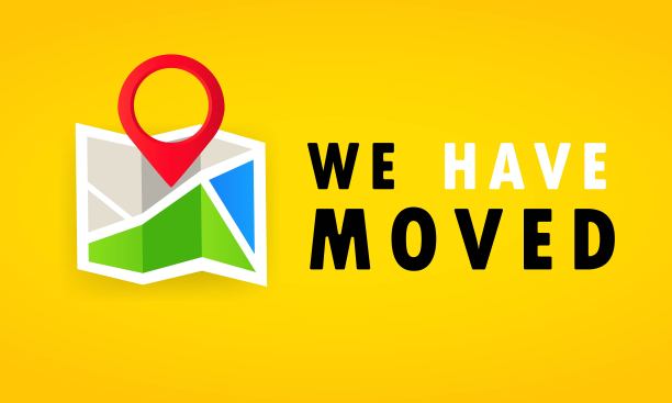 我们已经移动了旗帜。搬家地址变更位置公告企业主页地图。矢量在孤立的白色背景。每股收益10图片下载