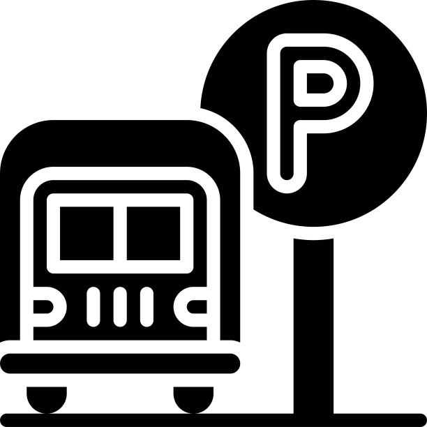 卡车停车图标，停车场相关矢量图片下载