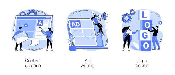 数字营销文案抽象概念图片下载