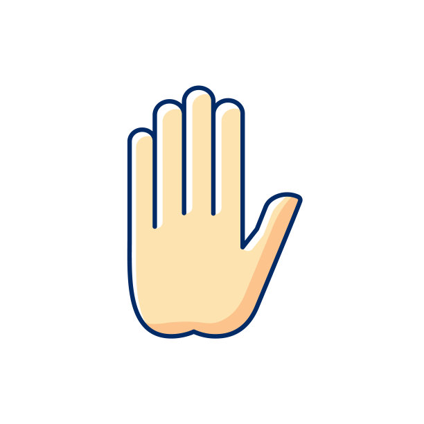 停止手势RGB颜色图标图片下载