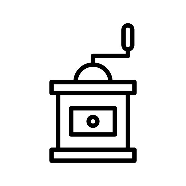 咖啡研磨机图标，咖啡符号矢量图，适用于图形和网页设计图片下载