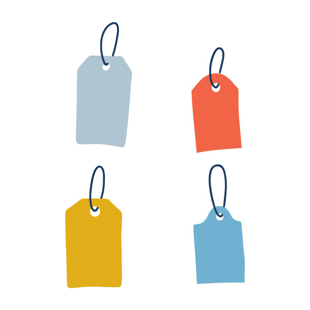 设置空白的悬垂纸标签或布标签图片下载