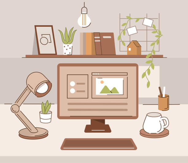 的办公桌上图片下载