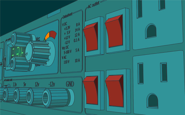 电源特写颜色图片下载