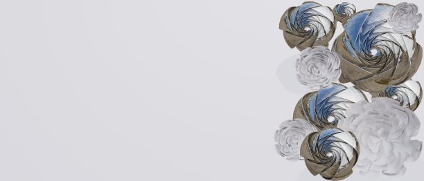 花墙纸背景，抽象的花背景，设计的婚礼和贺卡模板，3d插图。图片下载