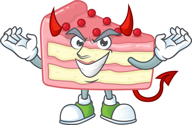 一幅画魔鬼草莓切片蛋糕的漫画图片下载