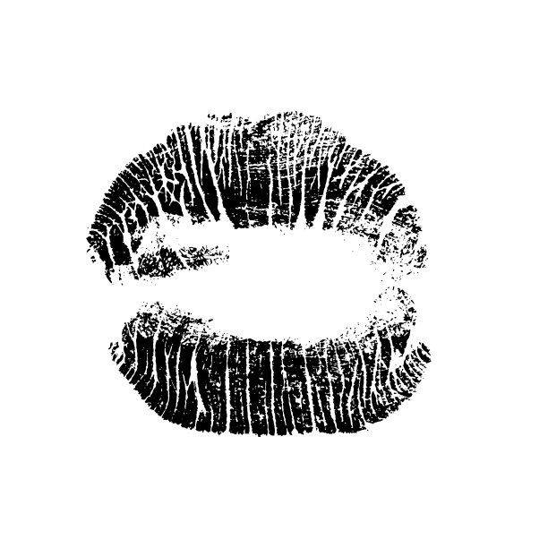 唇痕印印章嘴孤立在白色图片下载