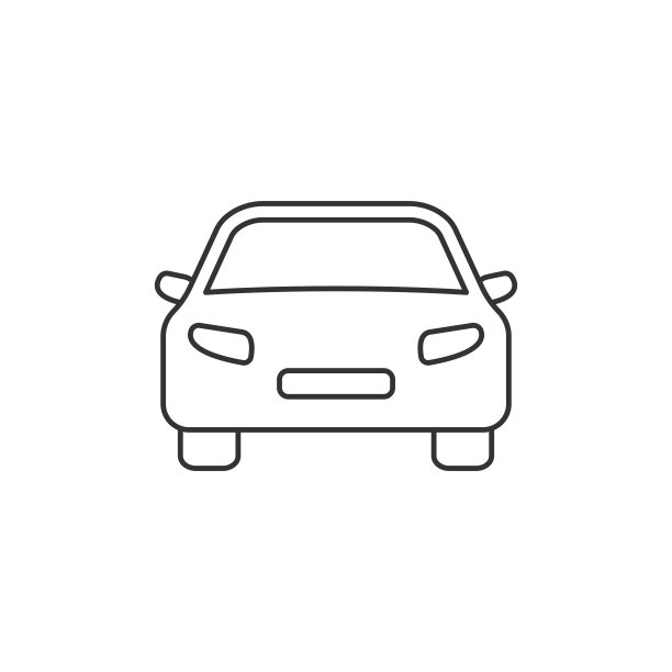 车线图标。黑色汽车的迹象。图片下载