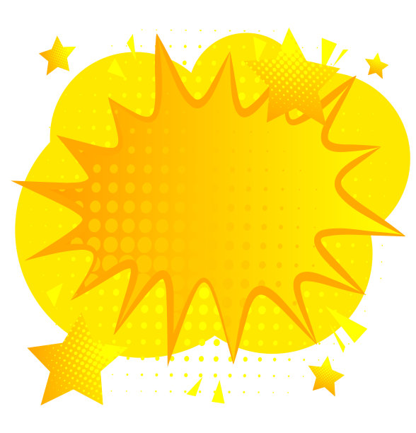 黄色漫画风格的背景图片下载