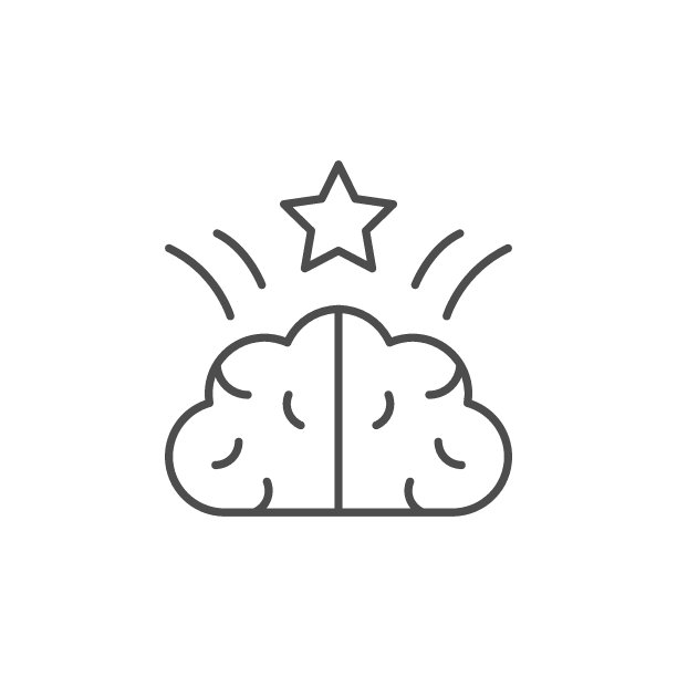 创意思维线性轮廓图标图片下载