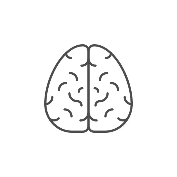 人脑线条轮廓图标图片下载