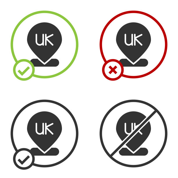 黑色位置英格兰图标孤立在白色上图片下载