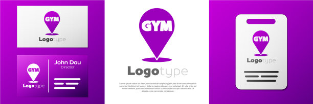 标识类型位置体育馆图标孤立在白色图片下载