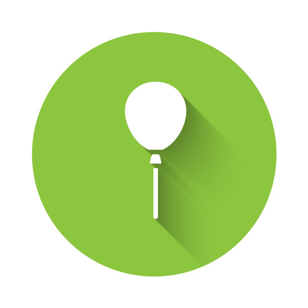 白色气球与丝带图标隔离与长图片下载