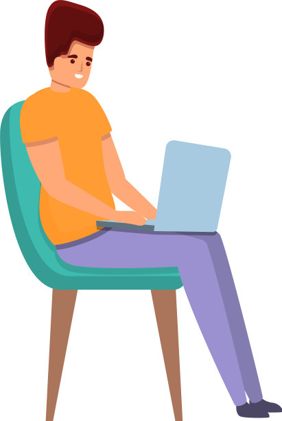 家庭办公室工作图标卡通风格图片下载