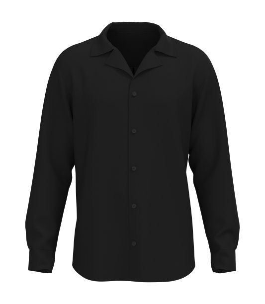 黑色长袖露营衬衫模型图片下载