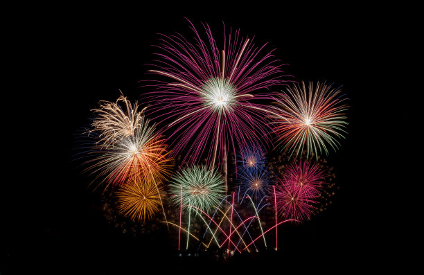不同的颜色和图案的烟花庆祝在各种活动图片下载