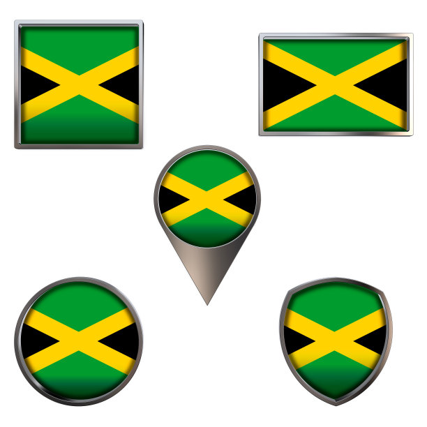 国旗的牙买加图标设置图像图片下载