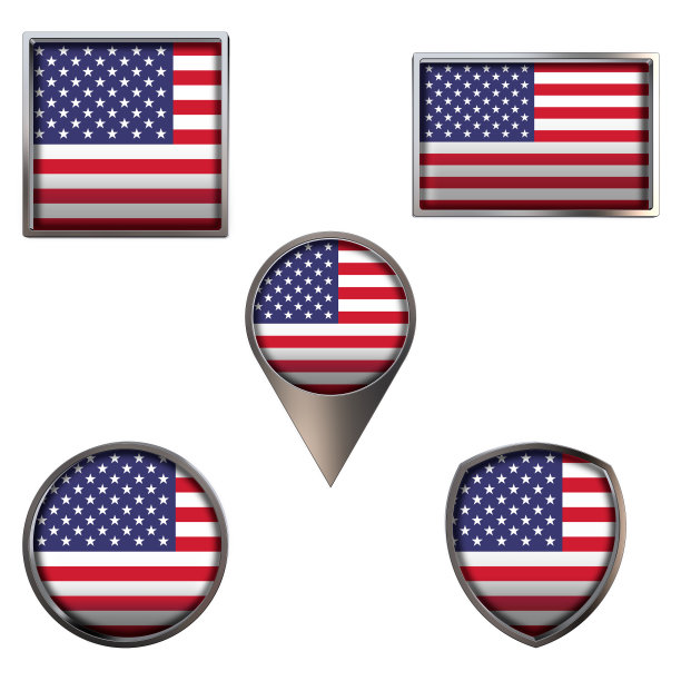 美国国旗的图标设置形象图片下载