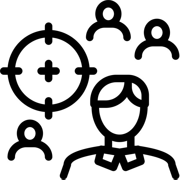 经理瞄准目标图标轮廓图片下载