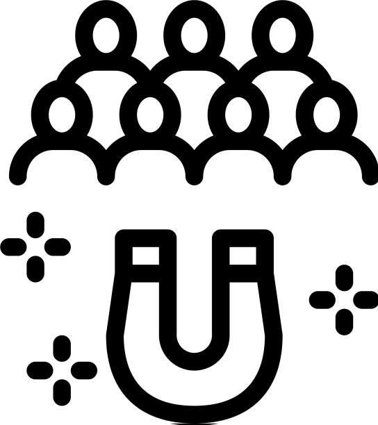 人物磁铁图标轮廓符号图片下载