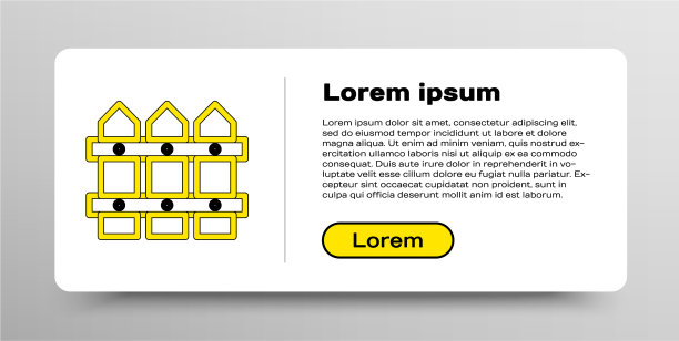 线花园栅栏木制图标孤立在白色图片下载