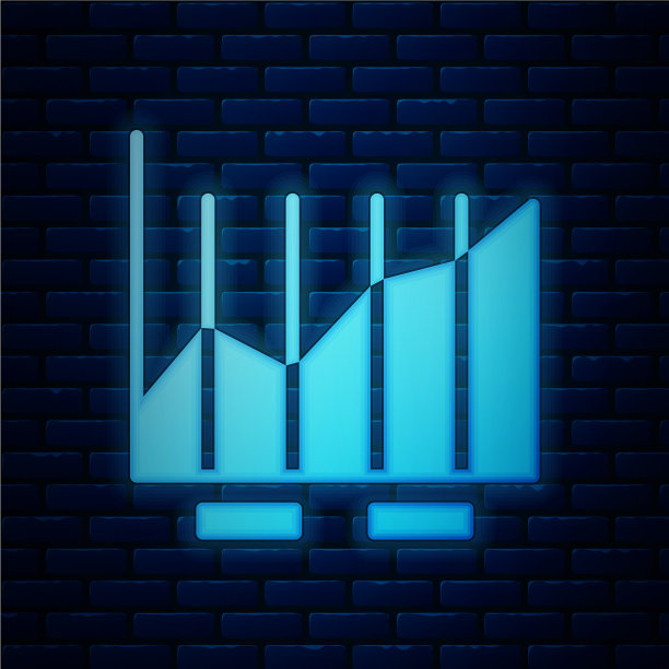 发光的霓虹灯饼图信息图图标孤立图片下载