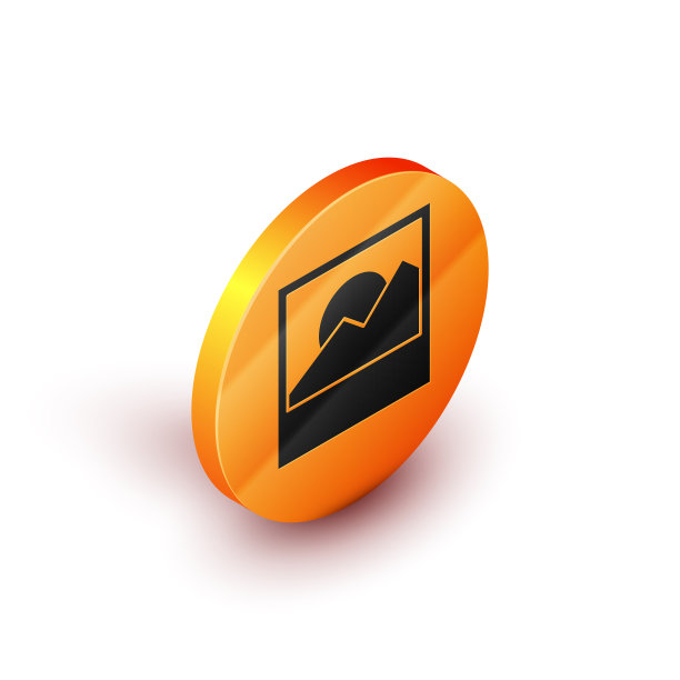 等距照片图标孤立在白色背景图片下载