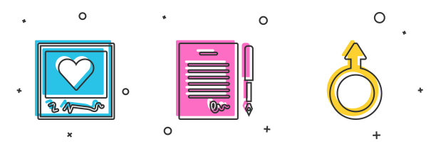 设相框和心形婚约图片下载