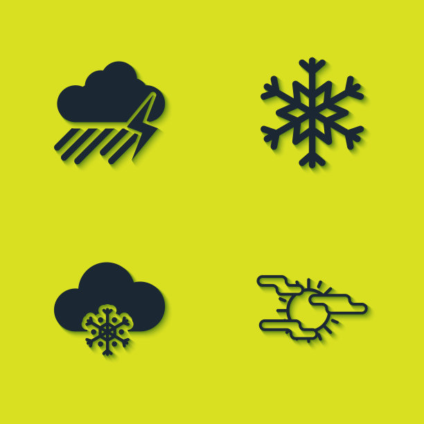 集云与雨和闪电雾太阳雪图片下载