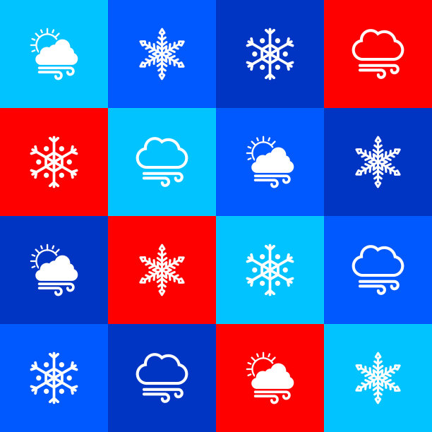 设置刮风天气雪花和图标图片下载