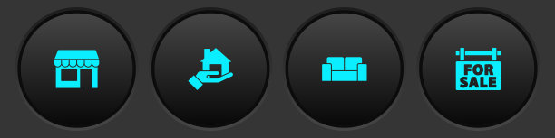 设置市场商店经纪人沙发和悬挂标志图片下载