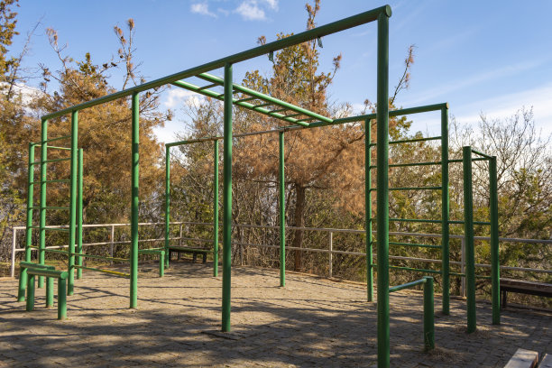 公园里的游乐场。积极情绪，春暖花开。图片下载