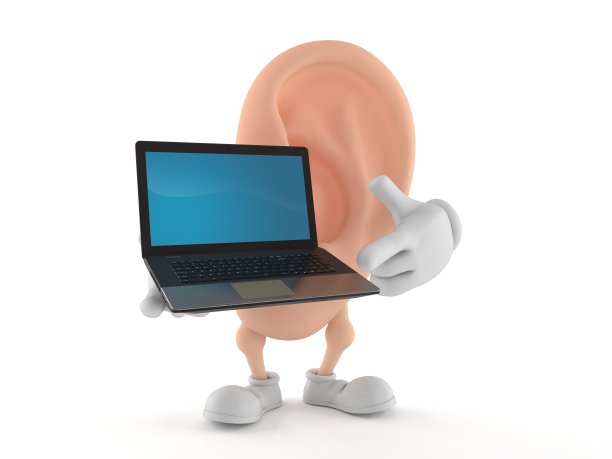 持耳字符笔记本电脑图片下载