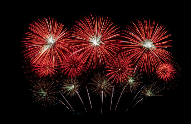 不同的颜色和图案的烟花庆祝在各种活动图片下载