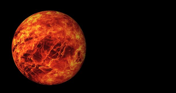 抽象的红色行星正在向你移动。图片下载