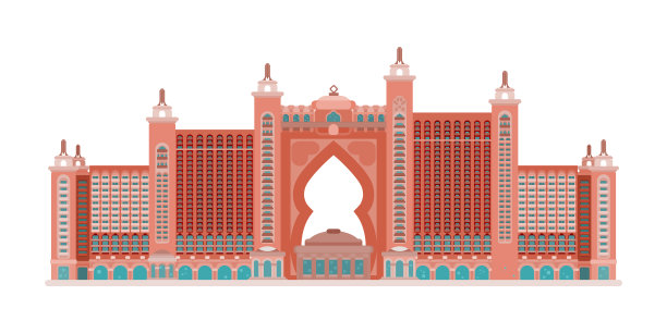 酒店亚特兰蒂斯迪拜公寓风格股票图片下载