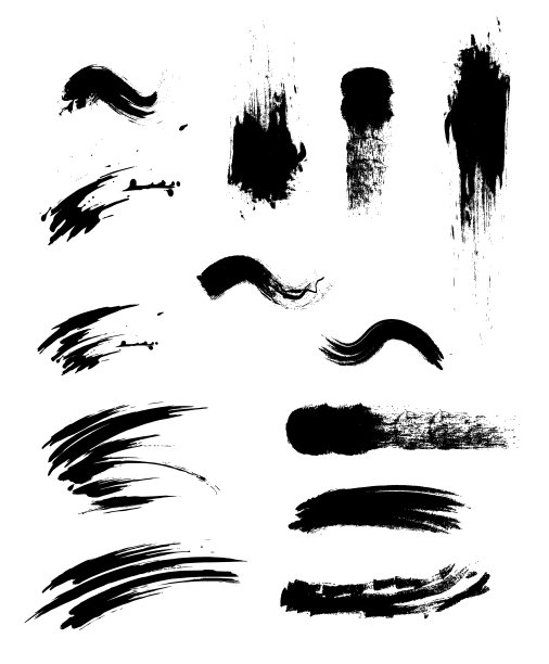 描边和飞溅的矢量集合图片下载