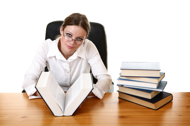 带书的商业女孩图片下载