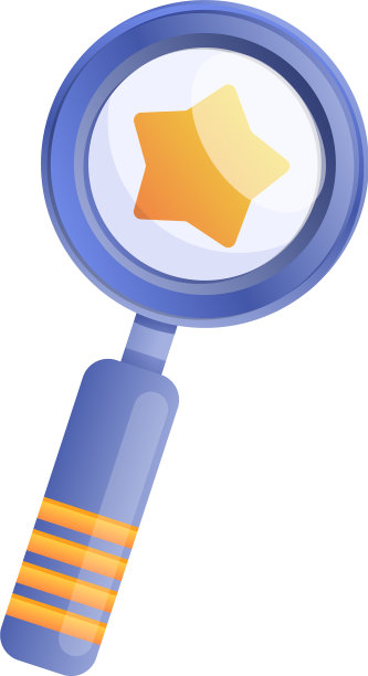放大镜产品评论图标卡通风格图片下载