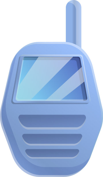 监视器对讲机图标卡通风格图片下载